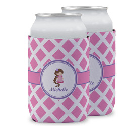 Diamond Print w/Princess Can Cooler (12 oz) w/ Name or Text