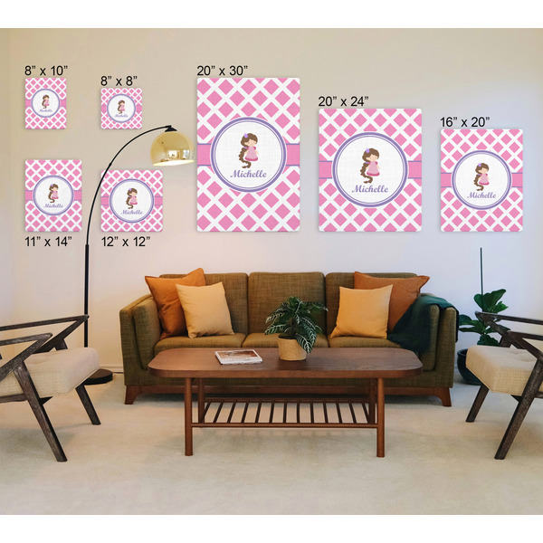 Diamond Print w/Princess Canvas Prints - Multiple Sizes