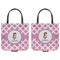 Diamond Print w/Princess Canvas Tote - Front and Back