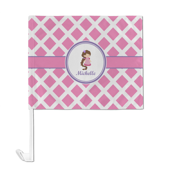 Diamond Print w/Princess Car Flag - Large - FRONT