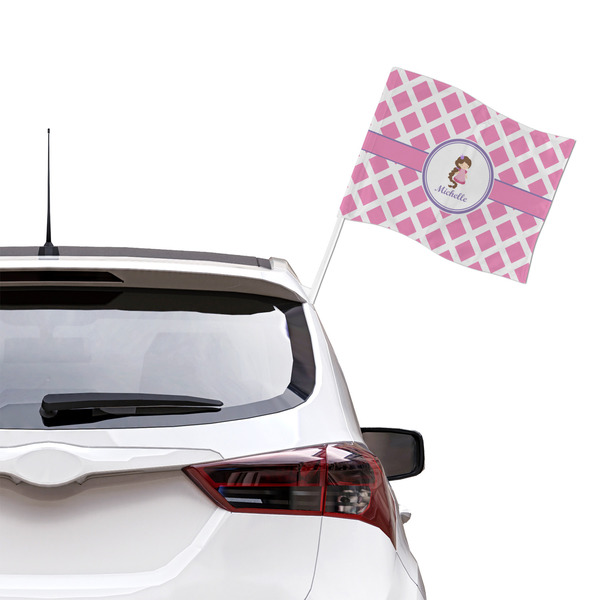 Diamond Print w/Princess Car Flag - Large - LIFESTYLE