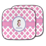 Diamond Print w/Princess Car Sun Shade - Two Piece (Personalized)