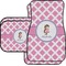 Diamond Print w/Princess Car Floor Mats Set - 2 Front & 2 Back (Personalized)