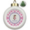 Diamond Print w/Princess Ceramic Ball Ornament - Christmas Tree (Personalized)