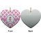 Diamond Print w/Princess Ceramic Flat Ornament - Heart Front & Back (APPROVAL)
