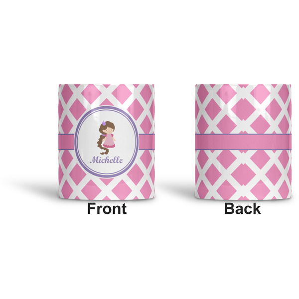 Diamond Print w/Princess Ceramic Pen Holder - Apvl