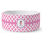 Diamond Print w/Princess Ceramic Dog Bowl - Large (Personalized)