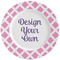 Diamond Print w/Princess Ceramic Dinner Plates (Set of 4) (Personalized)