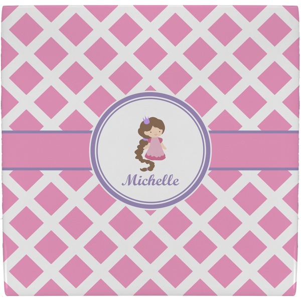 Custom Diamond Print w/Princess Ceramic Tile Hot Pad (Personalized)