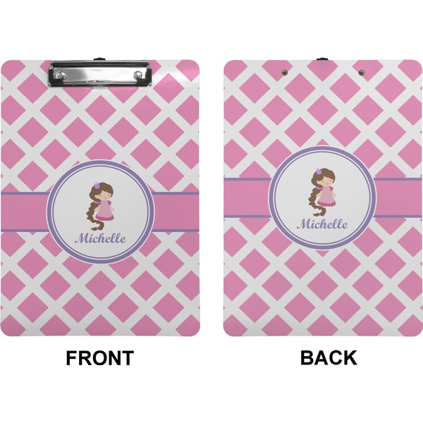 Diamond Print w/Princess Clipboard (Letter) (Front + Back)