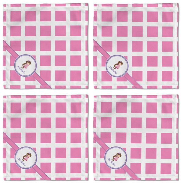 Diamond Print w/Princess Cloth Napkins - Personalized Lunch (APPROVAL) Set of 4
