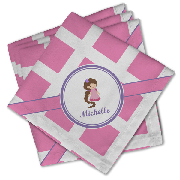 Diamond Print w/Princess Cloth Napkins - Personalized Lunch (PARENT MAIN Set of 4)