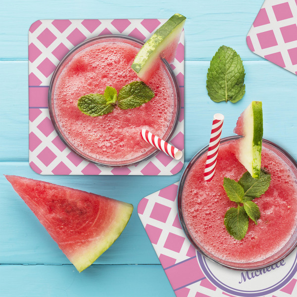 Diamond Print w/Princess Coaster Set - LIFESTYLE