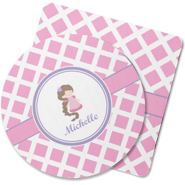 Custom Diamond Print w/Princess Rubber Backed Coaster (Personalized)
