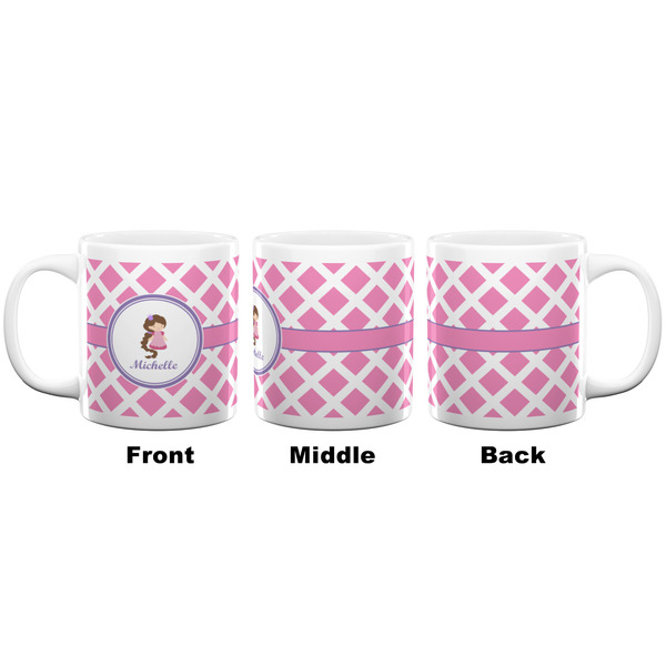 Diamond Print w/Princess Coffee Mug - 20 oz - White APPROVAL