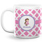 Diamond Print w/Princess 20 Oz Coffee Mug - White (Personalized)