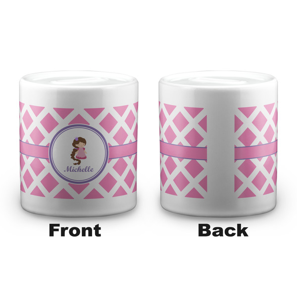 Diamond Print w/Princess Coin Bank - Apvl