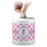 Diamond Print w/Princess Coin Bank (Personalized)