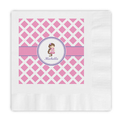 Diamond Print w/Princess Embossed Decorative Napkins (Personalized)