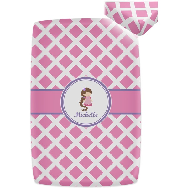 Diamond Print w/Princess Crib Fitted Sheet - Apvl