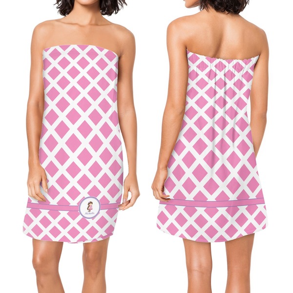 Diamond Print w/Princess Custom Bath Wrap - Front & Back View