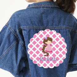 Diamond Print w/Princess Twill Iron On Patch - Custom Shape - 3XL (Personalized)