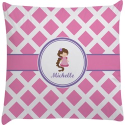 Diamond Print w/Princess Decorative Pillow Case (Personalized)