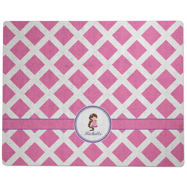 Diamond Print w/Princess Dog Food Mat - Large without Bowls