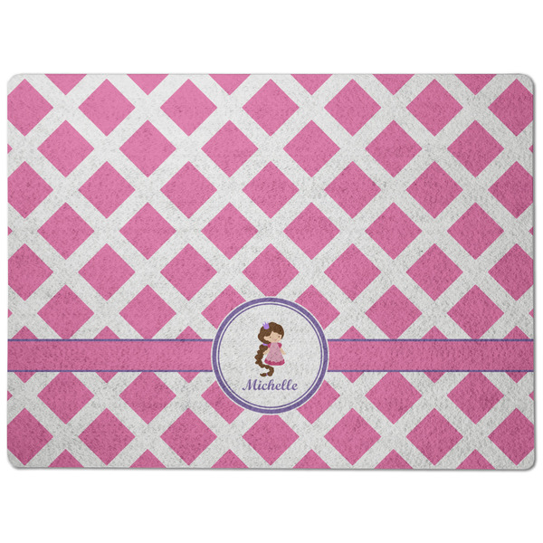 Diamond Print w/Princess Dog Food Mat - Medium without bowls
