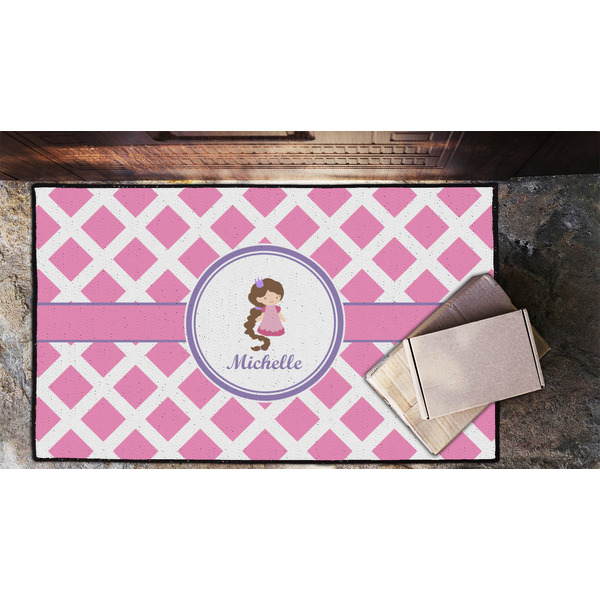Diamond Print w/Princess Door Mat - LIFESTYLE (Lrg)