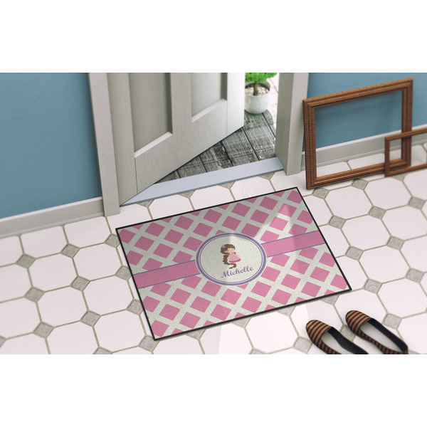 Diamond Print w/Princess Door Mat Lifestyle