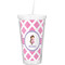 Diamond Print w/Princess Double Wall Tumbler with Straw (Personalized)