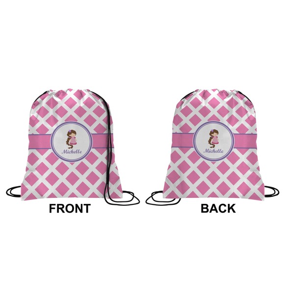 Diamond Print w/Princess Drawstring Backpack