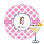 Diamond Print w/Princess Printed Drink Topper (Personalized)