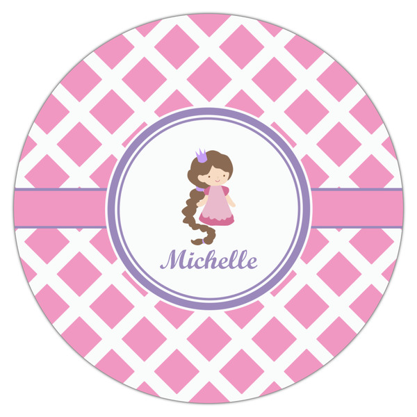 Diamond Print w/Princess Drink Topper - Large - Single