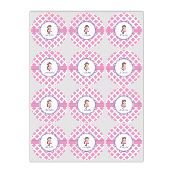 Diamond Print w/Princess Drink Topper - Small - Set of 12