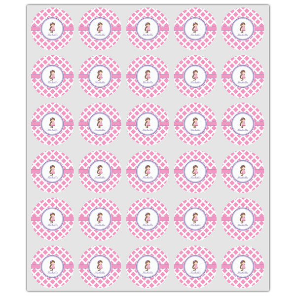 Diamond Print w/Princess Drink Topper - XSmall - Set of 30