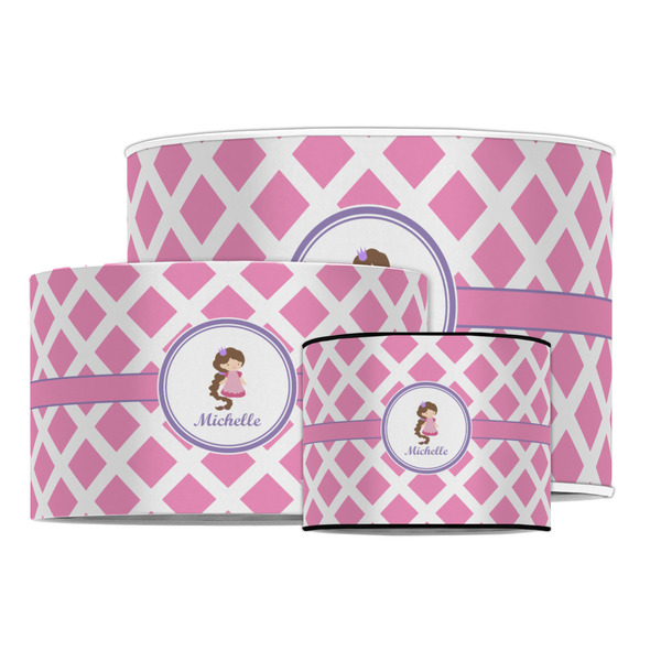 Diamond Print w/Princess Drum Lampshades - MAIN