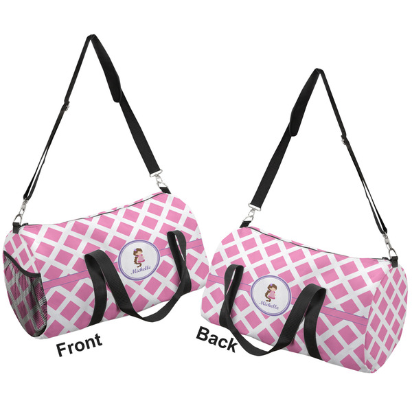 Diamond Print w/Princess Duffle bag small front and back sides
