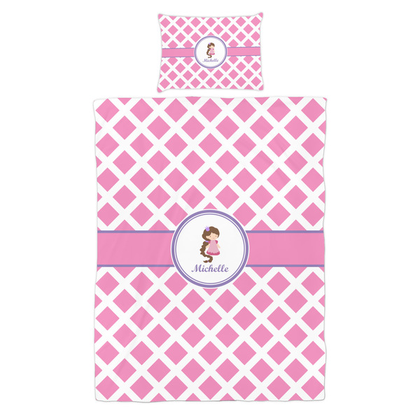 Diamond Print w/Princess Duvet Cover Set - Twin - Alt Approval