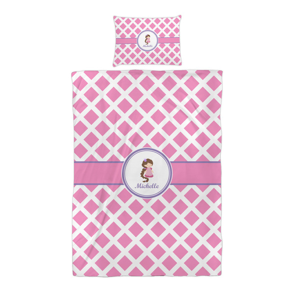 Diamond Print w/Princess Duvet Cover Set - Twin XL - Alt Approval