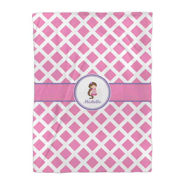 Diamond Print w/Princess Duvet Cover - Twin XL - Front