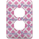 Diamond Print w/Princess Electric Outlet Plate (Personalized)