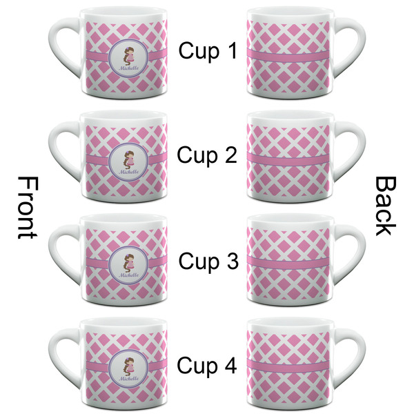 Diamond Print w/Princess Espresso Cup - 6oz (Double Shot Set of 4) APPROVAL