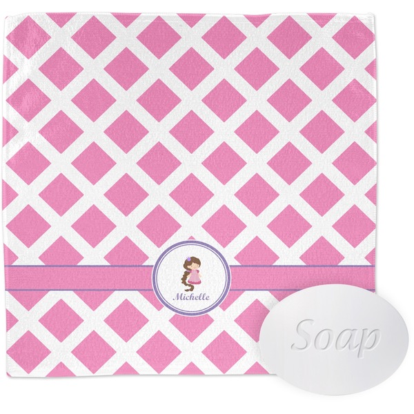 Custom Diamond Print w/Princess Washcloth (Personalized)