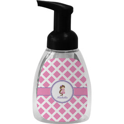 Diamond Print w/Princess Foam Soap Bottle - Black (Personalized)