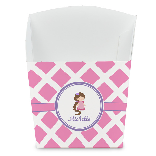 Custom Diamond Print w/Princess French Fry Favor Boxes (Personalized)