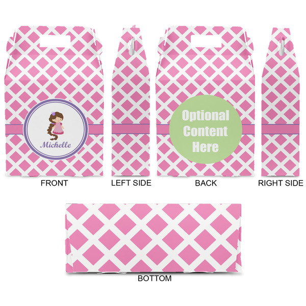 Diamond Print w/Princess Gable Favor Box - Approval