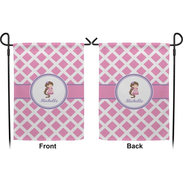 Diamond Print w/Princess Garden Flag - Double Sided Front and Back