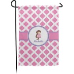 Diamond Print w/Princess Small Garden Flag - Double Sided w/ Name or Text